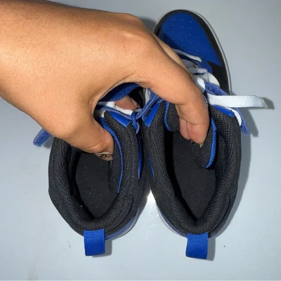 Nike | DM8872-001 Big Kids Court Borough Mid 2 Blue & Black | Size Y6 - Picture 8 of 9